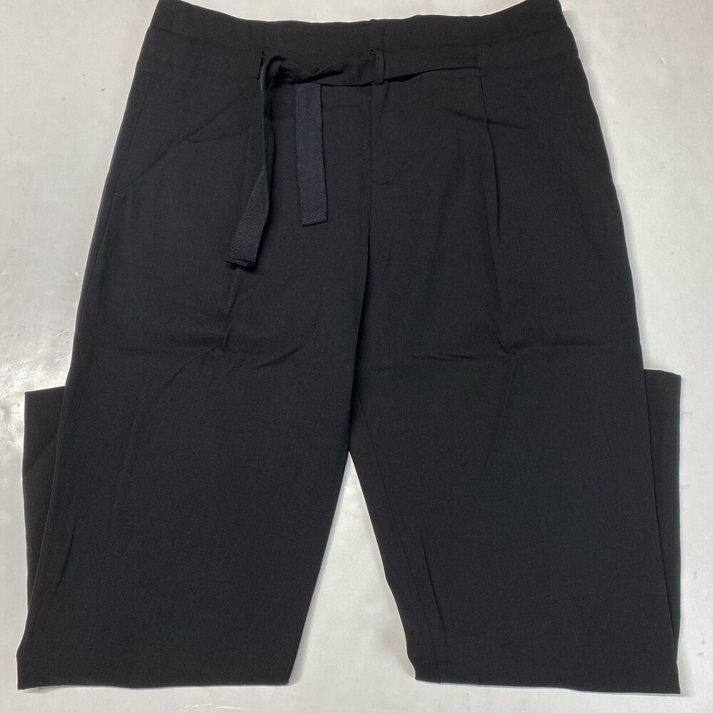 Vince Wool Blend Pants Ankle Crop Dressy Womens 8 Black High Rise Belted Career